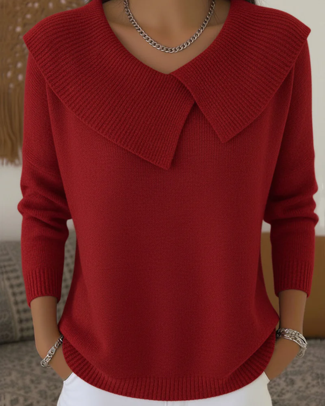 Lucia - Warmer Pullover mit weichem Kragen