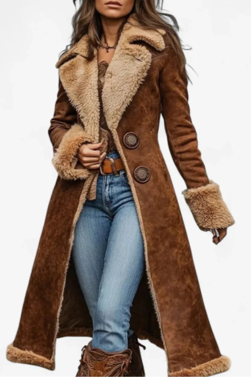 Edda™ | Langer Vintage-Mantel