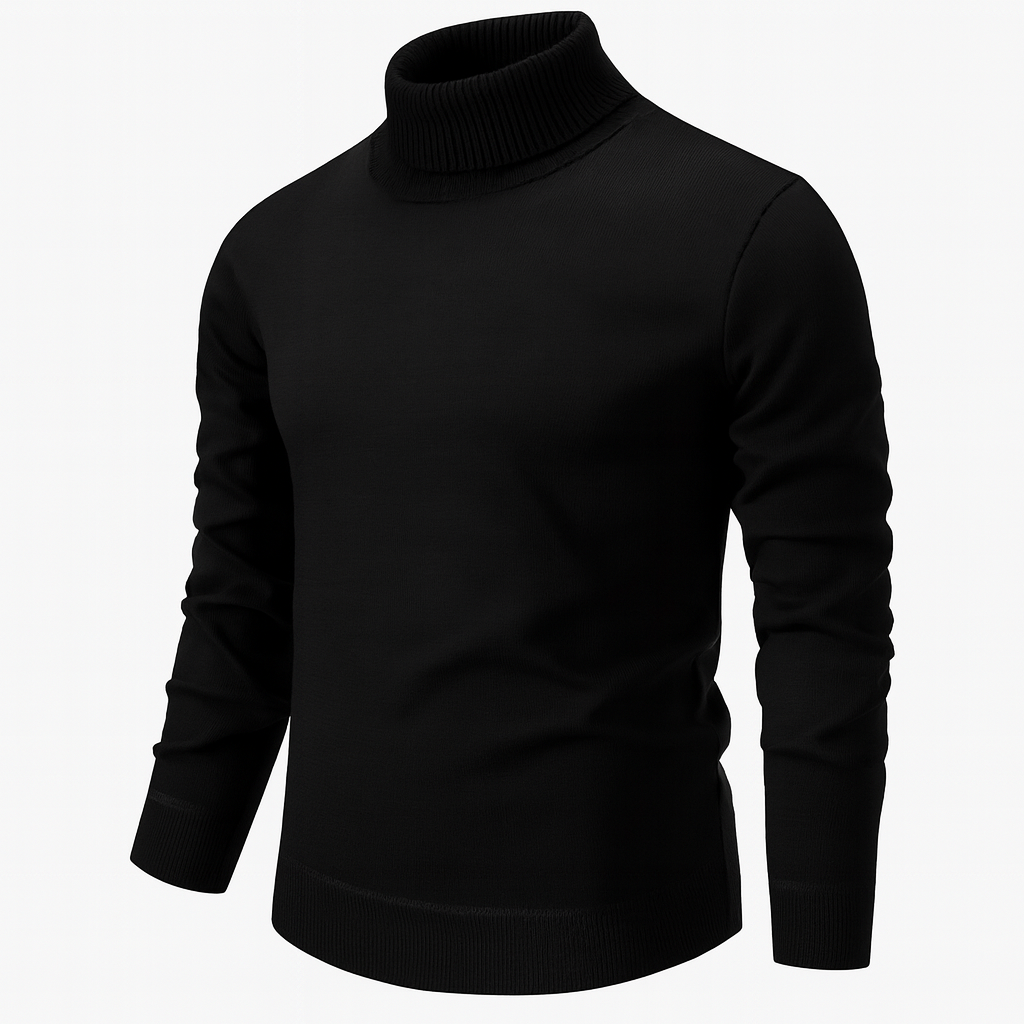 FRESH LABEL | Klassischer Rollkragenpullover