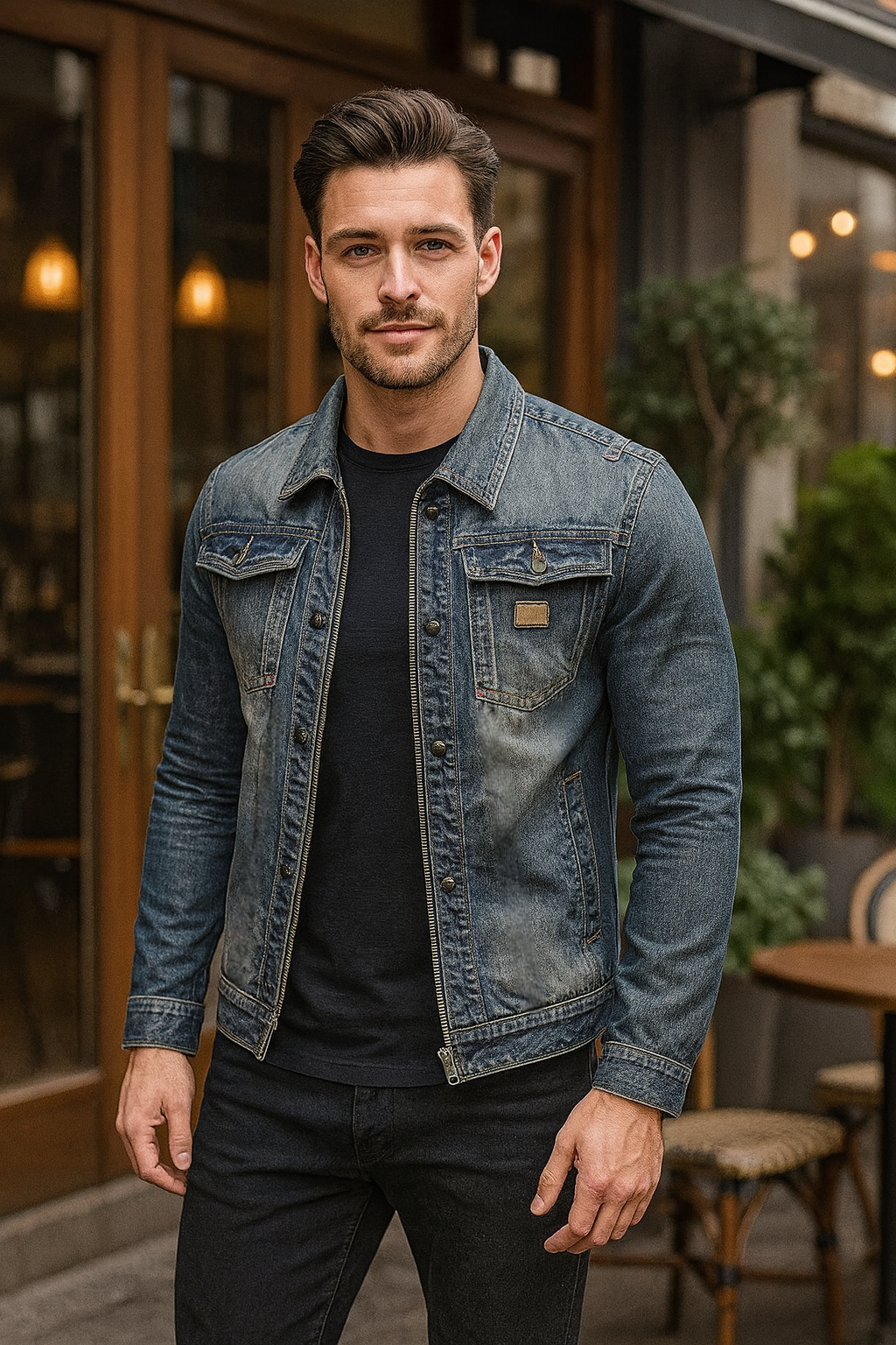 Polariou™ | Premium Denim Jacke 75% Baumwolle